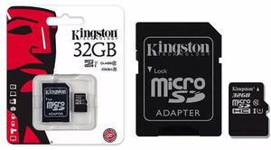 Memoria Micro Sd 32gb Kingston Clase10 Adaptador Celular+ Pc