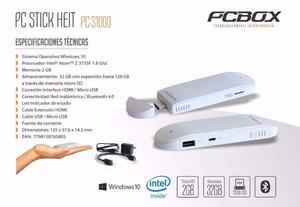 Pc Pcbox Intel Stick Heit Hdmi Wifi Windows 8.1 Teclado