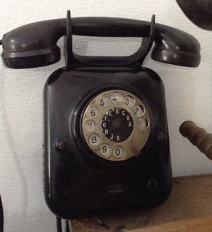 Teléfono antiguo de colgar pared siemens original 