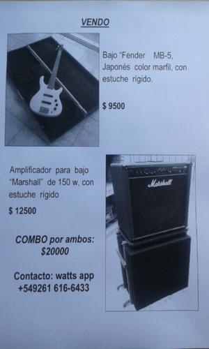 Vendo Bajo y Amplificador