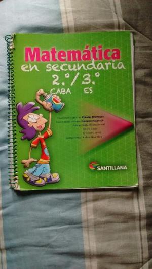 Vendo libro Matemática en Secundaria 2ª CABA / 3ª ES