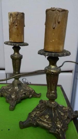 candelabros antiguos de bronce