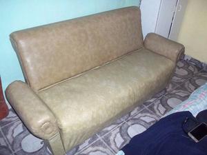 sofa cuerina grande para 3 personas