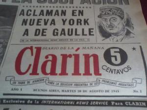 Diario clarin n° 1 original excelente estado