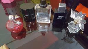 Frascos vacios de perfumes importados