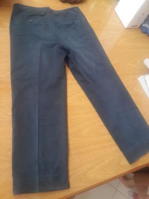 PANTALON DE GABARDINA AZUL OSCURO TALLE 36