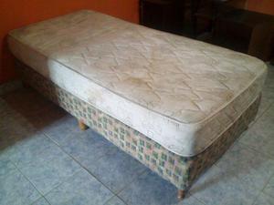 Sommier De Plaza Y Media, 90cm De Ancho. Colchon Feeling de