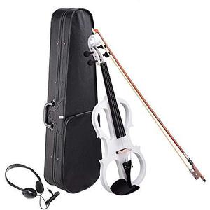 Aw 4/4 Electric Violin Full Size Wood Silent Fiddle Stringed