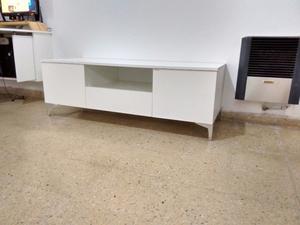 Mueble RACK melamina blanca. Medidas: 150x52x60cm