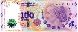 Nuevo Evita 100 Pesos Serie Ga Sturzenegger Michetti S/c