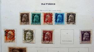 Sellos postales de Baviera 