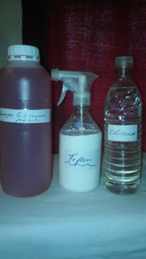 Slicona, teflon y shampoo siliconado para auto