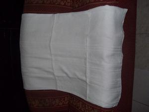 mantel de tela blanco