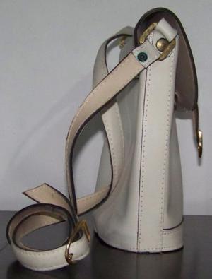 Elegante Cartera beige, Vintage, de Cuero