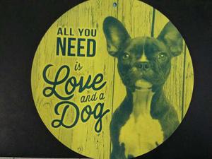 Individual Circular Gato-perro Comedero All You Need Is Love