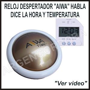 RELOJ DESPERTADOR HABLA DICE LA HORA Y TEMPERATURA