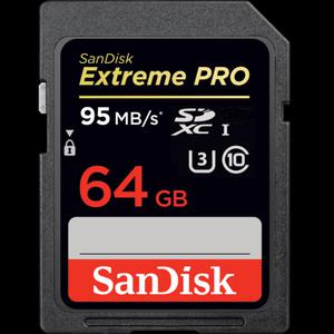 Tarjeta de memoria SanDisk Extreme Pro UHS-I SDHC de 64 GB