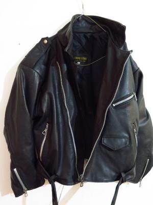 campera de cuero original motoquero rockera con cierre