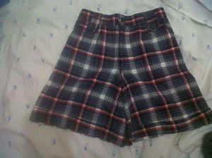 pollera pantalón escocesa de lana -talle:10 nueva
