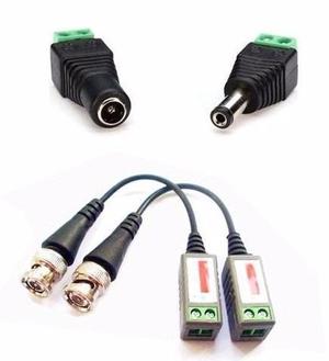 20 Balun Y 20 Conectores Dc Macho Hembra Utp Cctv Camaras