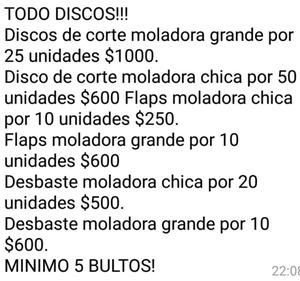 Disco de corte, desbaste y flaps!!!