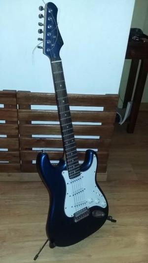 Guitarra Eléctrica Stratocaster Texas Azul + Funda