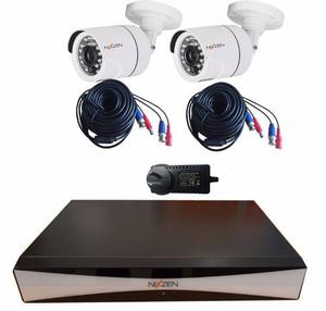 Kit De Seguridad Dvr 4ch 2 Camaras Infrarrojas 1mpx Cable