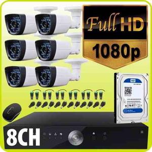 Kit Seguridad Full Ahd Dvr 8 + 6 Camaras Int/ext + 1tb M3k