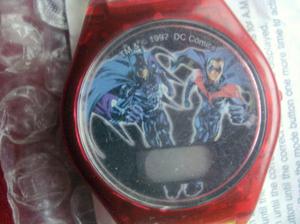 antiguo reloj batman robin con malla tm & c  dc comic.