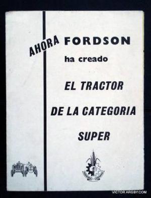 fordson tractor super major forson dexta folleto antiguo