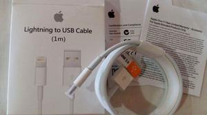 Cable USB Lightning de 1 metro $300, de 2 metros $400,