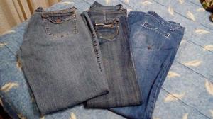 TRES PANTALONES DE JEANS DE MARCA TALLE 34 EXELENTE ESTADO