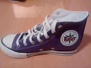 Zapatillas Botitas Violeta Tipo John Foos Converse All stars