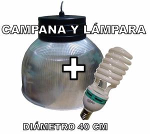 KIT CAMPANA GALPONERA 40CM + LAMP. BAJO CONSUMO 105W