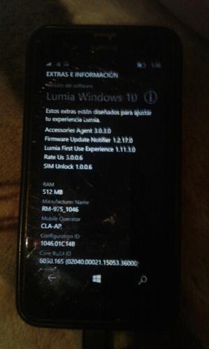 Nokia Lumia 635 lte detalle en glass