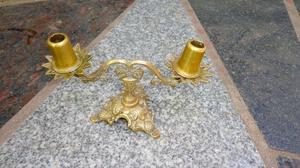 candelabro de bronce DOS VELAS