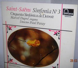 Disco de Vinilo - LP - SAINT SAËNS - SINFONÍA Nº 3