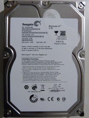 HDD Seagate 2TB STAS SATA P/Reparar o Repuestos