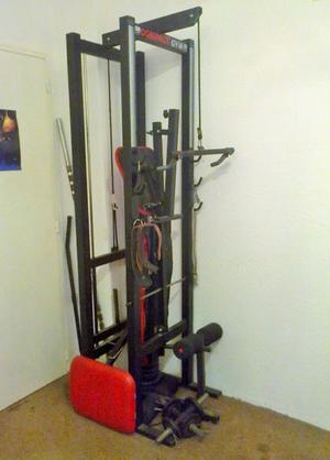 Mini gym/multigimnasio completo con todos sus accesorios