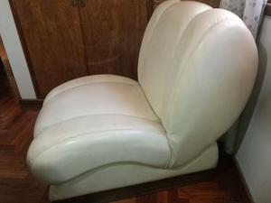 Sillon Blanco Cuero Ecologico Grande