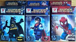 Super Heroes Set 3 Minifiguras 6cm Marvel Dc
