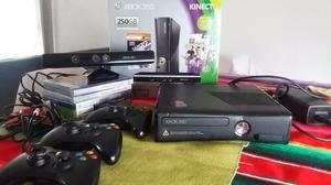 Xbox 360 Slim 250Gb +3 Joystick+KINECT+7 Juegos ORIGINALES!