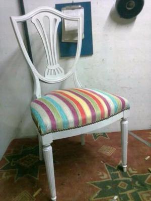 bellas sillas inglesas restauradas a nuevo / color a