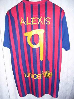 Barcelona Nike  Sponsor Qatar #9 Alexis Numeros Anna
