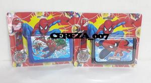 Billetera + Reloj De Spiderman Hombre Araña