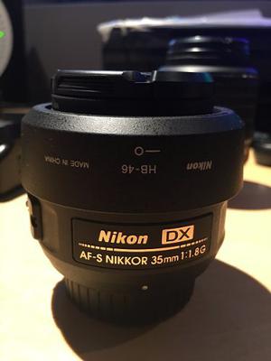 Lente Nikon - Af-s Nikkor 35mm 1:1.8g Dx - Como Nuevo!