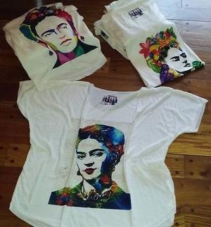 Remeras de algodón de Frida Kahlo,