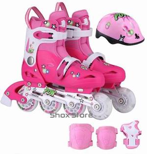 Rollers Riel De Aluminio Infantil Kids Rosa Palermo Stark