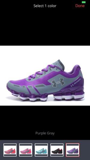 Under Armour Scorpio US8 Color Lila y US7 Negras con Fucsia