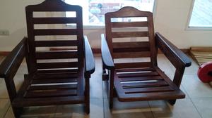 Vendo Sillones de algarrobo mas mesa ratona